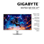 MONITOR GAMER GIGABYTE 27" ( M27Q2 QD ICE ) PANEL SUPER SPEED IPS | 210HZ - 1MS | HDMI - DP | PIVOT