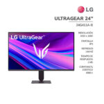 MONITOR GAMER LG 24" ULTRAGEAR ( 24G411A-B ) PANEL IPS | 144HZ - 1MS | HDMI - DP