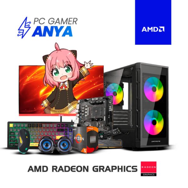 PC GAMER ANYA | RYZEN 5 5600GT – 16GB RAM – 512GB SSD – 23.8″ FHD