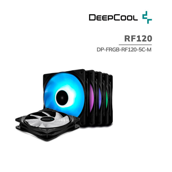 COOLER CASE DEEPCOOL RF120 (DP-FRGB-RF120-5C-M) 120MM | LED RGB