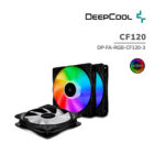 COOLER PARA CASE DEEPCOOL CF120 ( DP-FA-RGB-CF120-3 ) PACK 3 - 120MM | LED- ARGB