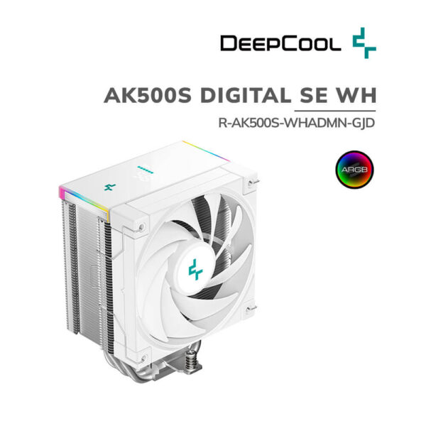 COOLER PARA PROCESADOR DEEPCOOL AK500S DIGITAL SE WHITE (R-AK500S-WHADMN-GJD)