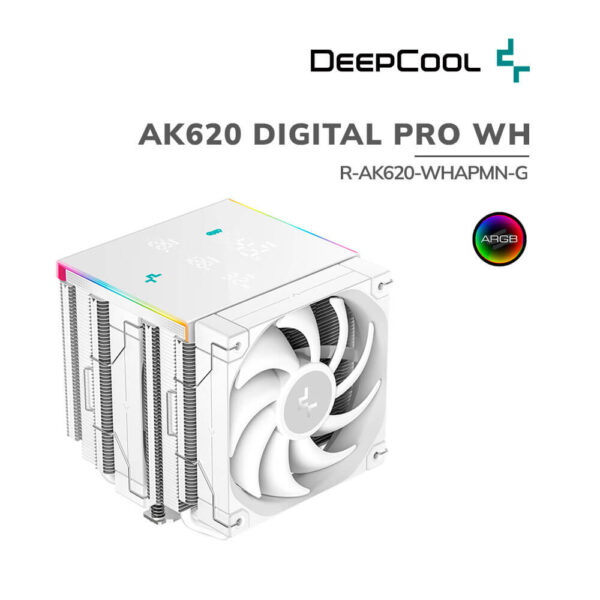 COOLER PARA PROCESADOR DEEPCOOL AK620 DIGITAL PRO WHITE (R-AK620-WHAPMN-G)