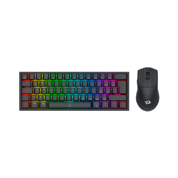 KIT GAMER REDRAGON GAMING ESSENTIALS (S143-SP) LED RGB| TECLADO Y MOUSE| SWITCH RED| BLACK