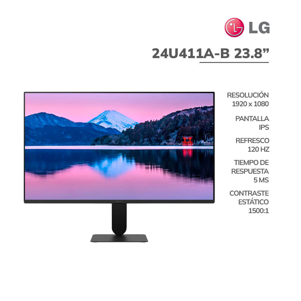 monitor-lg-23.8-24u411a-b-panel-ips-120hz-5ms-hdmi-vga-pc-speed MONITOR LG 23.8" ( 24U411A-B ) PANEL IPS | 120HZ - 5MS | HDMI - VGA