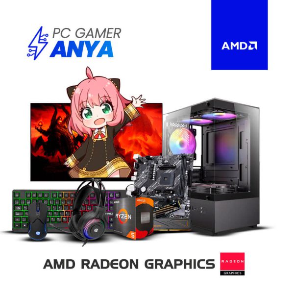 PC GAMER ANYA | RYZEN 5 5600GT - 16GB RAM - 500GB SSD - 23.8" FHD