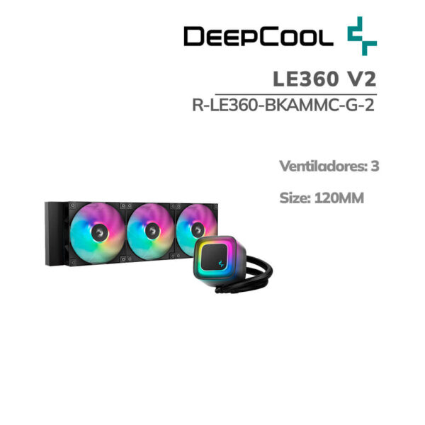 SISTEMA DE ENFRIAMIENTO LIQUIDO DEEPCOOL LE360 V2 (R-LE360-BKAMMC-G-2) LED-ARGB