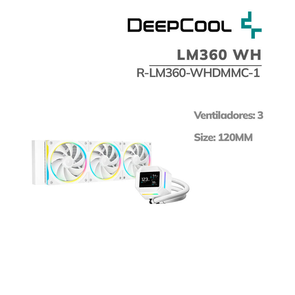 sistema-de-enfriamiento-liquido-deepcool-lm360-wh-r-lm360-whdmmc-1-pantalla-2.4-ips-led-argb-pc-speed SISTEMA LIQUIDO DEEPCOOL LM360 WH ( R-LM360-WHDMMC-1 ) PANTALLA 2.4" IPS | LED-ARGB