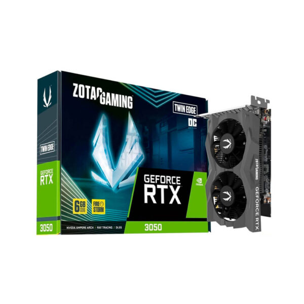 TARJETA DE VIDEO ZOTAC GAMING RTX 3050 TWIN EDGE OC 6GB GDDR6 (228-1N754-200Z6) 96BIT