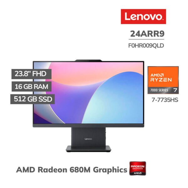 ALL IN ONE LENOVO 24ARR9 RYZEN 7-7735HS 16GB 512GB 23.8" FHD FREEDOS (F0HR009QLD)