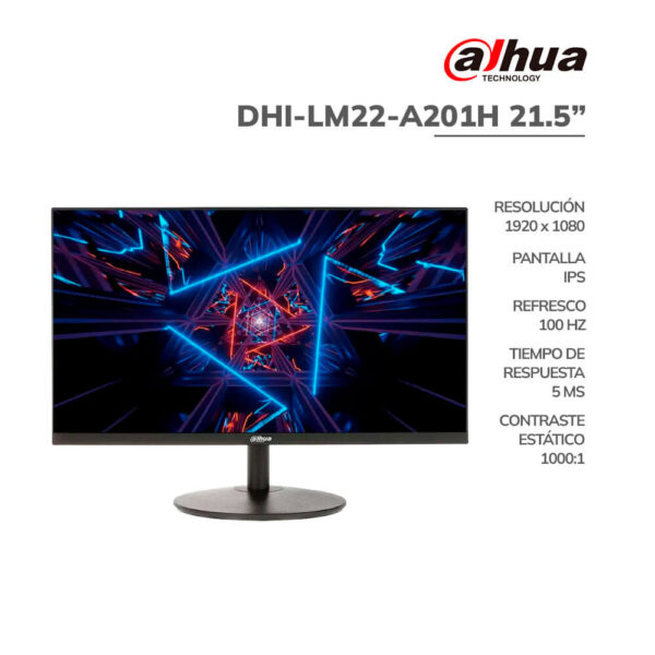 MONITOR DAHUA 21.5" (DHI-LM22-A201H) PANEL IPS | 100HZ - 5MS | HDMI - VGA