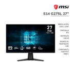MONITOR GAMER MSI 27" (E14 G275L) PANEL IPS PLANO | 144HZ - 1MS | HDMI - DP
