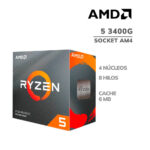 PROCESADOR AMD RYZEN 5 3400G (YD3400C5FHBOX) 3.7GHZ 6.0MB | AM4