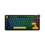 TECLADO GAMER AULA AU75 (AU75) WIRED - BT - WIRELESS | BLACK/YELLOW | SWITCH MECHANICAL | LED-RGB