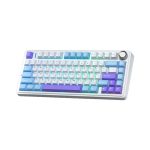 TECLADO GAMER AULA F75 (F75PRO) WIRED - BT - WIRELESS | BLUE/WHITE/PURPLE | SWITCH STAR VECTOR | LED-RGB