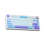 TECLADO GAMER AULA F75 (F75PRO) WIRED - BT - WIRELESS | BLUE/WHITE/PURPLE | SWITCH STAR VECTOR | LED-RGB