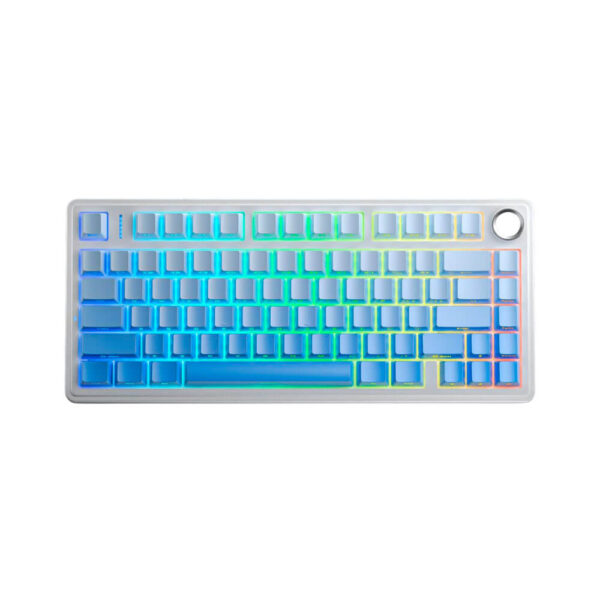 TECLADO GAMER AULA F75 PRO (F75PRO-W) WIRED - BT - WIRELESS | GRADIENT BLUE | SWITCH STAR VECTOR | LED-RGB