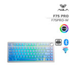 TECLADO GAMER AULA F75 PRO (F75PRO-W) WIRED - BT - WIRELESS | GRADIENT BLUE | SWITCH STAR VECTOR | LED-RGB
