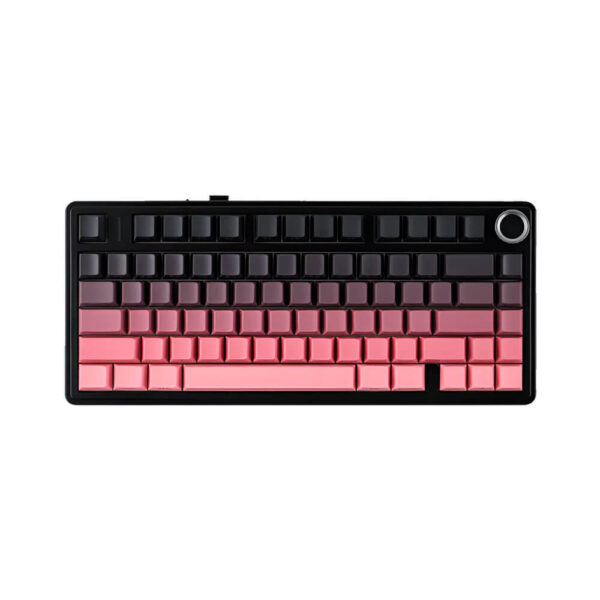 TECLADO GAMER AULA F75 PRO (F75PRO) WIRED - BT - WIRELESS | GRADIENT BLACK/PINK | SWITCH REAPER | LED-RGB
