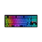 TECLADO GAMER AULA F87 PRO V2 (F87 PRO V2) WIRED - BT - WIRELESS | BLACK FROSTED TRANSPARENT | SWITCH X3 | LED-RGB