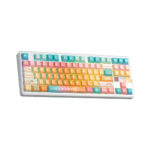 TECLADO GAMER AULA F87 PRO V2 (F87 PRO V2) WIRED - BT - WIRELESS | DYE SUBLIMATED | SWITCH METEOR ICE CREAM | LED-RGB