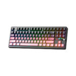 TECLADO GAMER AULA F87 PRO V2 (F87 PRO V2) WIRED - BT - WIRELESS | GRADIENT BLACK/PINK | SWITCH X3 | LED-RGB