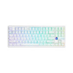 TECLADO GAMER AULA F87 PRO V2 (F87 PRO V2) WIRED - BT - WIRELESS | WHITE CONTOUR | SWITCH STAR VECTOR | LED-RGB
