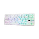 TECLADO GAMER AULA F87 PRO V2 (F87 PRO V2) WIRED - BT - WIRELESS | WHITE CONTOUR | SWITCH STAR VECTOR | LED-RGB