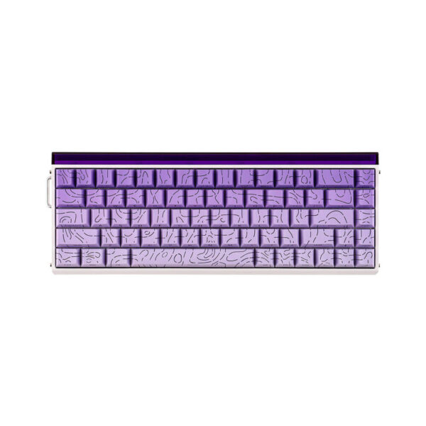 TECLADO GAMER AULA HERO68HE (HERO68HE) WIRED | PURPLE/WHITE GRADIENT | SWITCH DRAGON KING MAGNETIC | LED-RGB