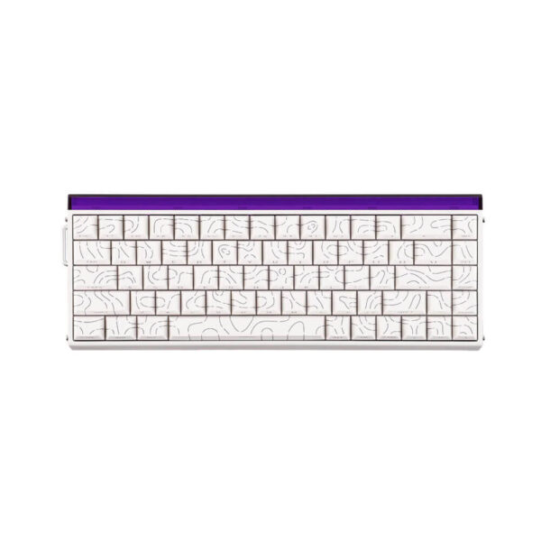 TECLADO GAMER AULA HERO68HE (HERO68HE) WIRED | WHITE CONTOUR | SWITCH BLACK KING MAGNETIC | LED-RGB