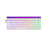 TECLADO GAMER AULA HERO68HE (HERO68HE) WIRED | WHITE CONTOUR | SWITCH BLACK KING MAGNETIC | LED-RGB