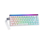 TECLADO GAMER AULA HERO68HE (HERO68HE) WIRED | WHITE CONTOUR | SWITCH BLACK KING MAGNETIC | LED-RGB