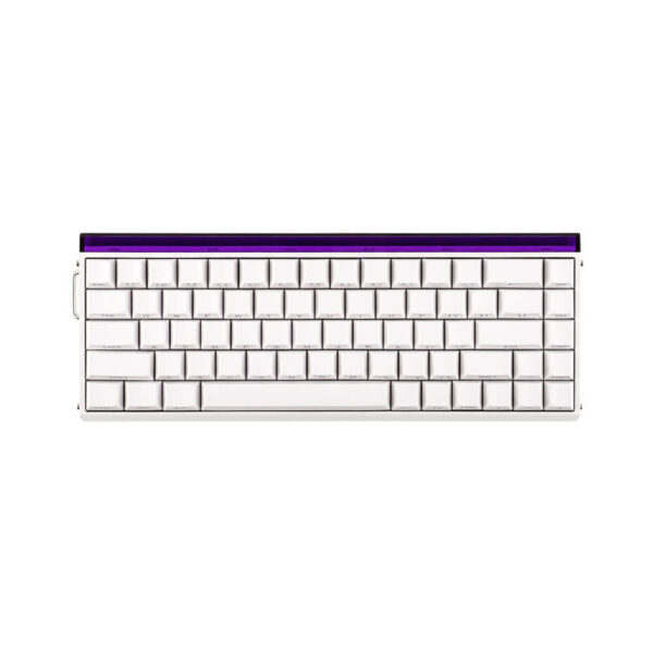 TECLADO GAMER AULA HERO68HE (HERO68HE) WIRED | WHITE | SWITCH BLACK KING MAGNETIC | LED-RGB