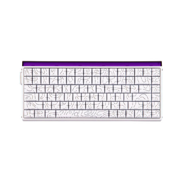 TECLADO GAMER AULA HERO84HE (HERO84HE) WIRED | WHITE CONTOUR | SWITCH BLACK KING MAGNETIC | LED-RGB