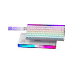 TECLADO GAMER AULA HERO84HE (HERO84HE) WIRED | WHITE CONTOUR | SWITCH BLACK KING MAGNETIC | LED-RGB