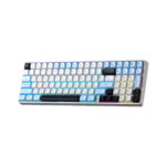 TECLADO GAMER AULA S100 PRO (S100PRO) WIRED - BT - WIRELESS | LIGHT BLUE/WHITE/BLACK PURPLE | SWITCH BROWN | LED-RGB
