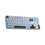 TECLADO GAMER AULA S100 PRO (S100PRO) WIRED - BT - WIRELESS | LIGHT BLUE/WHITE/BLACK PURPLE | SWITCH BROWN | LED-RGB