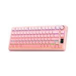 TECLADO GAMER AULA S75 PRO (S75PRO) WIRED - BT - WIRELESS | PINK | SWITCH GREYWOOD V3 | LED-RGB