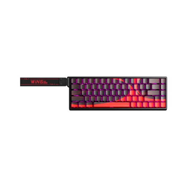 TECLADO GAMER AULA WIN60HE MAX (WIN60HE MAX) WIRED | BLACK/RED | SWITCH WING CHUN MAGNETIC | LED-RGB