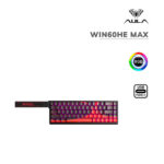 TECLADO GAMER AULA WIN60HE MAX (WIN60HE MAX) WIRED | BLACK/RED | SWITCH WING CHUN MAGNETIC | LED-RGB