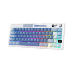 TECLADO GAMER ROYAL KLUDGE (RK M65) OCEAN BLUE | TRI-MODES WIRELESS - BT - USB | CREAM SWITCH | LED-RGB