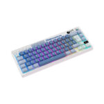 TECLADO GAMER ROYAL KLUDGE (RK M65) OCEAN BLUE | TRI-MODES WIRELESS - BT - USB | CREAM SWITCH | LED-RGB