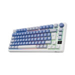 TECLADO GAMER ROYAL KLUDGE (RK M75) OCEAN BLUE | TRI-MODES WIRELESS - BT - USB | K SILVER SWITCH | LED-RGB