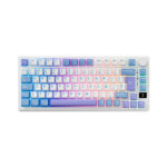 TECLADO GAMER ROYAL KLUDGE (RK-M75) TARO MILK | TRI-MODES WIRELESS - BT - USB | K SILVER SWITCH | LED-RGB