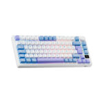 TECLADO GAMER ROYAL KLUDGE (RK-M75) TARO MILK | TRI-MODES WIRELESS - BT - USB | K SILVER SWITCH | LED-RGB