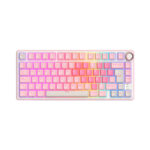 TECLADO GAMER ROYAL KLUDGE (RK R75) PINK MELODY | CREAM SWITCH | CABLEADO | LED-RGB
