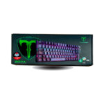 TECLADO GAMER T-DAGGER BORA GREY/BLACK (T-TGK313GB SP) SWITCH RED | RETROILUMINACION RAINBOW