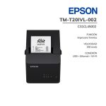IMPRESORA TERMICA EPSON TM-T20IVL-002 (C31CL45002) USB/ETHERNET