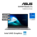 LAPTOP ASUS EXPERTBOOK P1 P1503CVA-S71410 INTEL I7-13620H 16GB 512GB SSD 15.6 FHD FREEDOS (90NX0881-M01JS0)