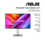 MONITOR ASUS 27" PROART (PA279CRV) PANEL IPS | 4K UHD 3840X2160 | 60HZ - 5MS | HDMI - DP - USB-C (90LM08E0-B01KI1)